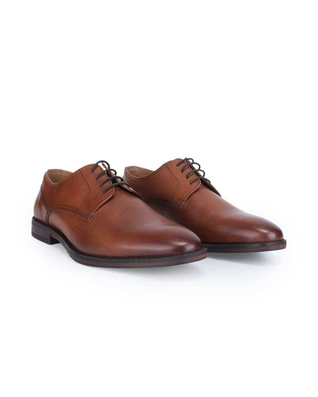 Thomas Crick Brown Lanner Leather Formal Derby Shoes for men
