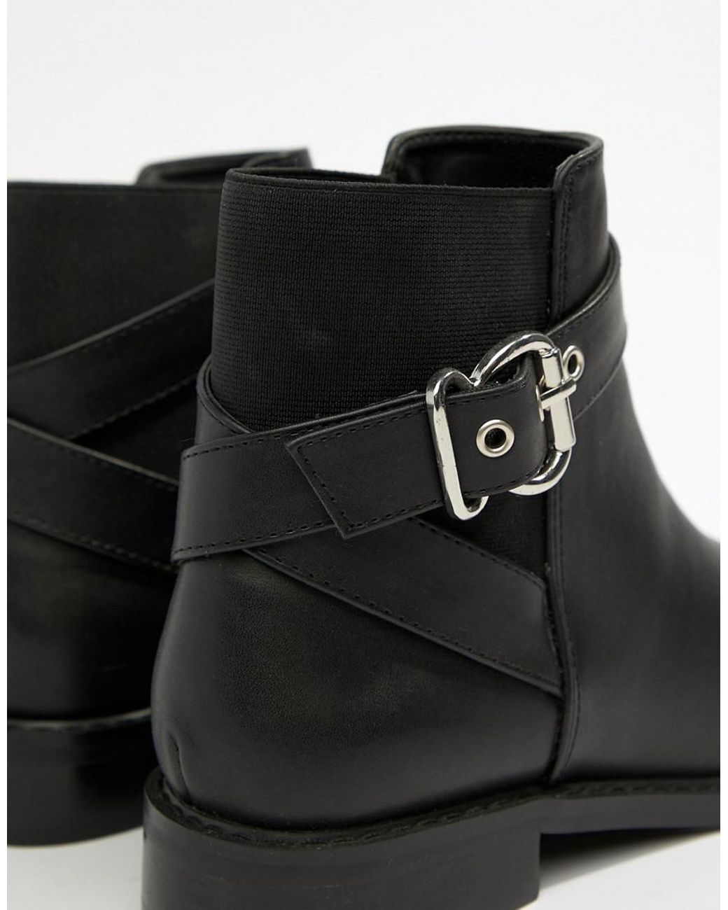 asos design evaline leather ankle boots