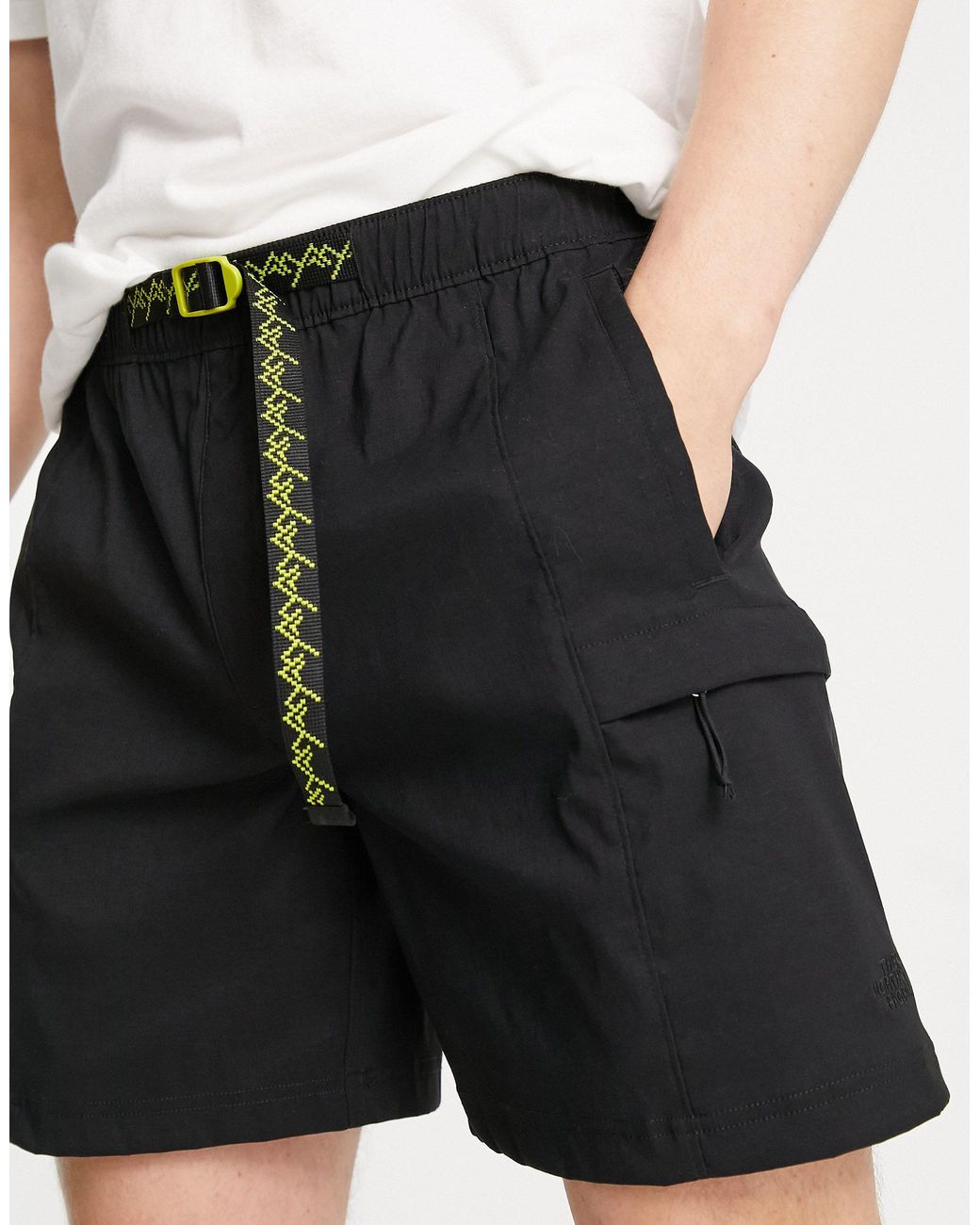 Synthetic Class V Belted Shorts 