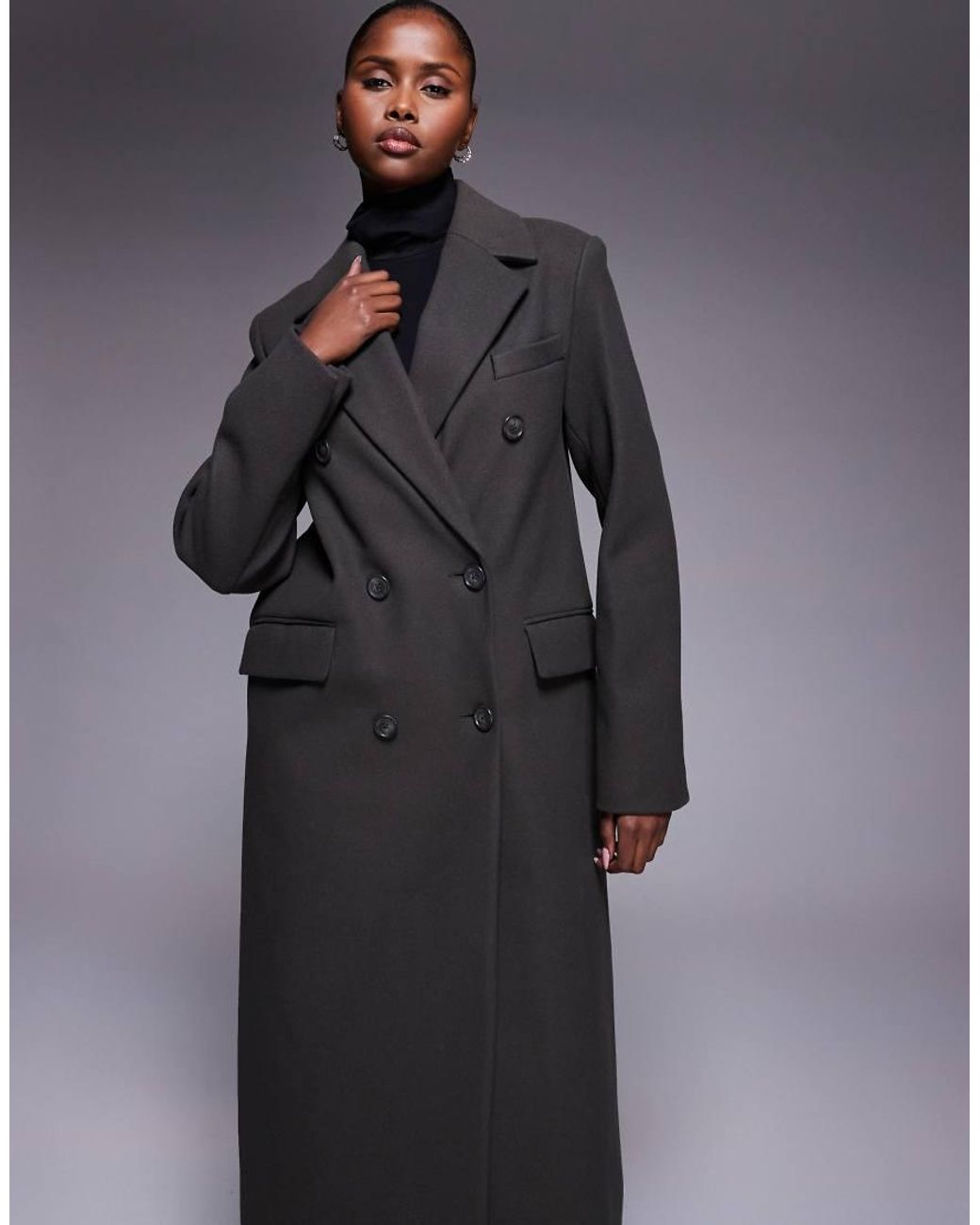 River Island Blue Tailored Double Breasted Coat