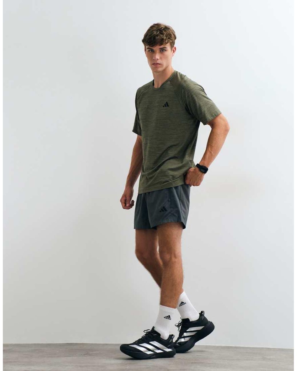 Adidas Originals Green Adidas Training Tech Essentials T-Shirt for men