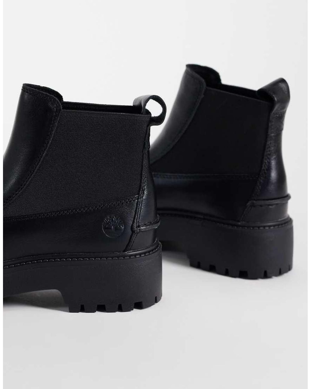 Timberland Black Stone Street Mid Chelsea Boot