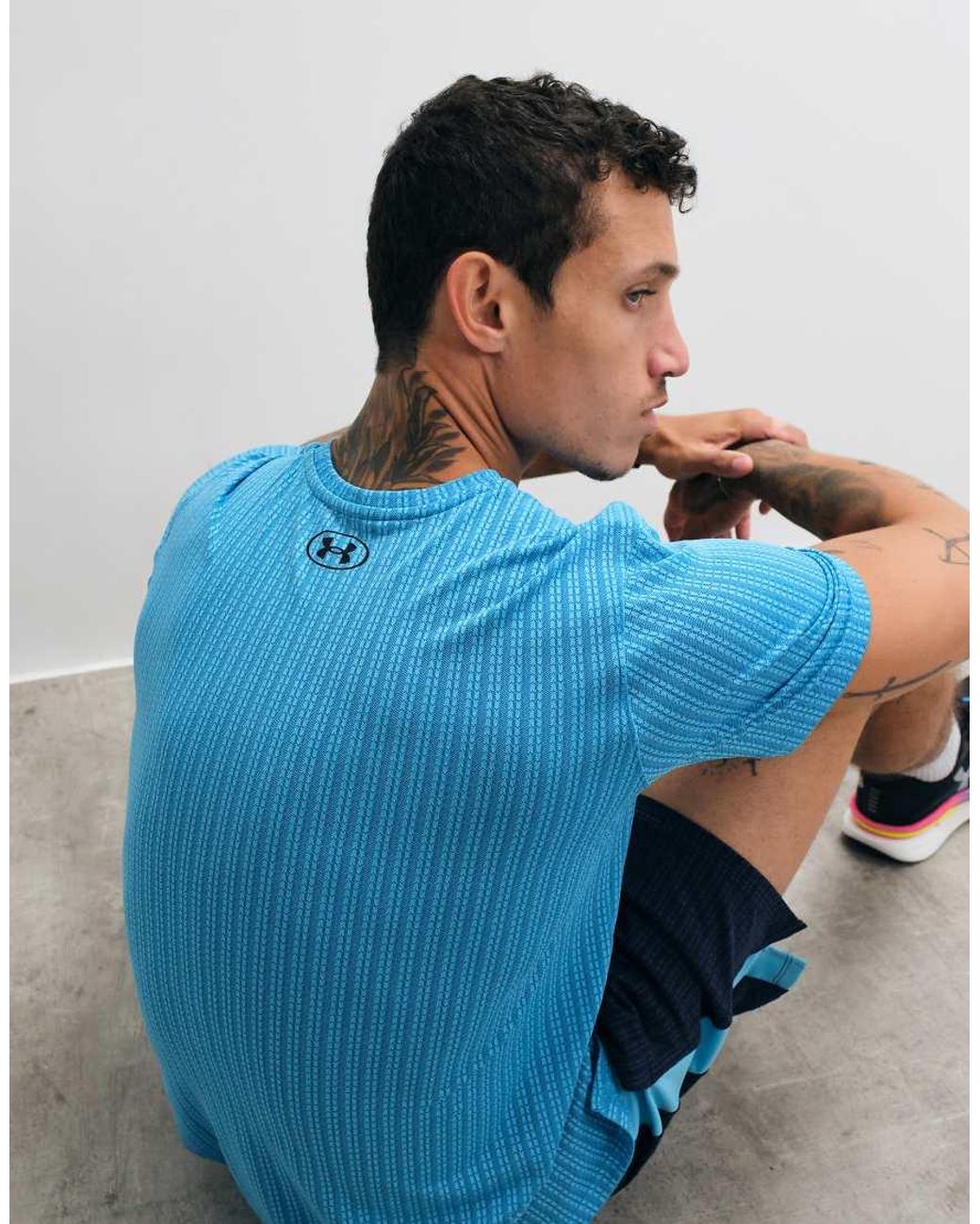 Under Armour Blue Tech Vent Jacquard T-shirt for men