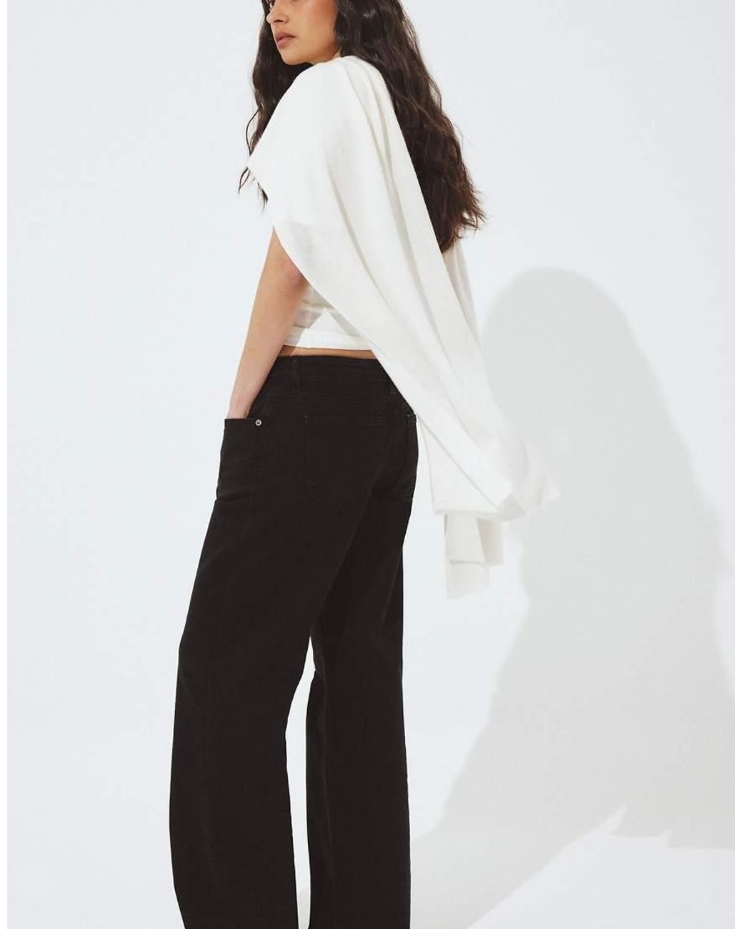 NA-KD White Lane Low Waist Jeans