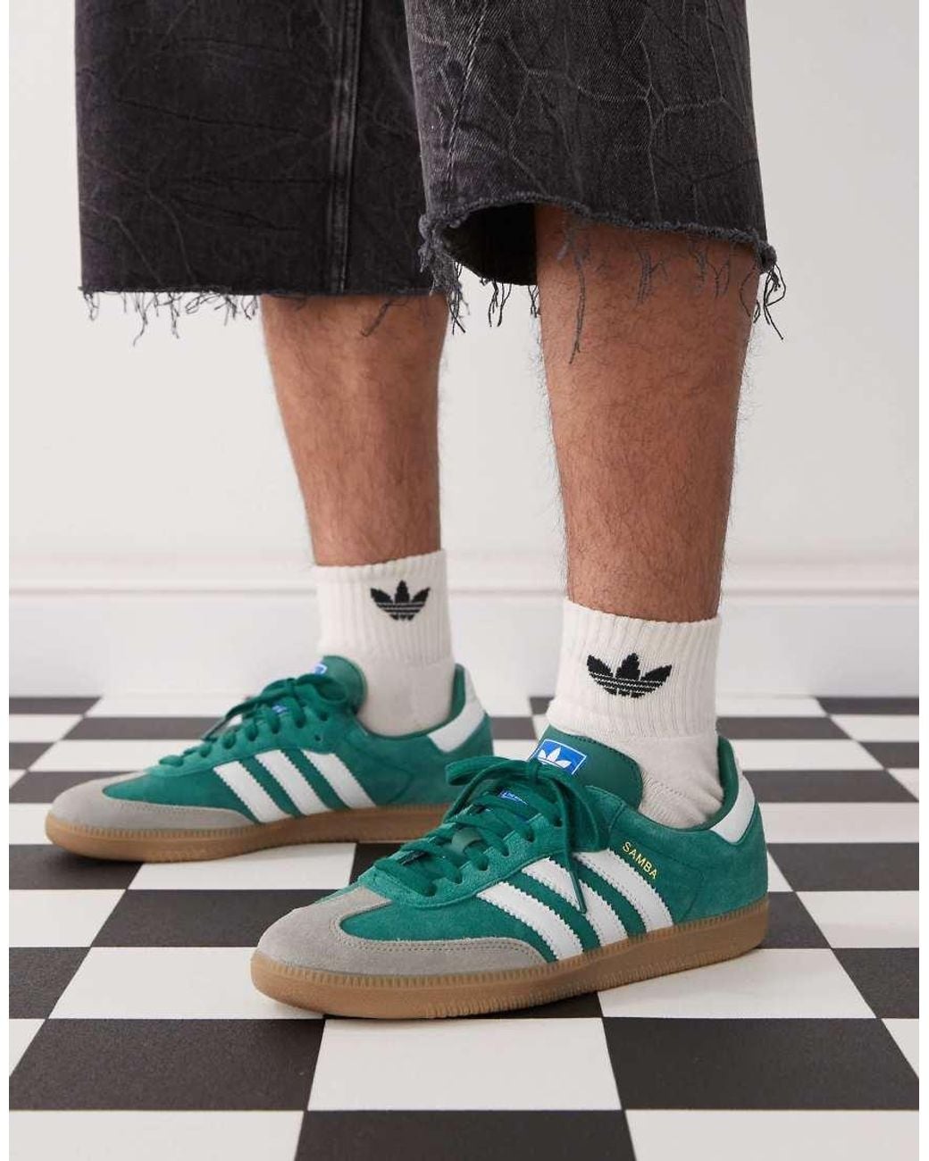 adidas Originals Samba Og Trainers in Green for Men | Lyst UK