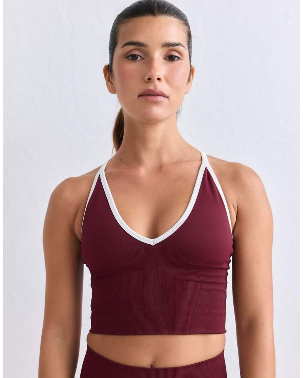 Aim'n Purple Merlot Shape Seamless Cross Back Bralette