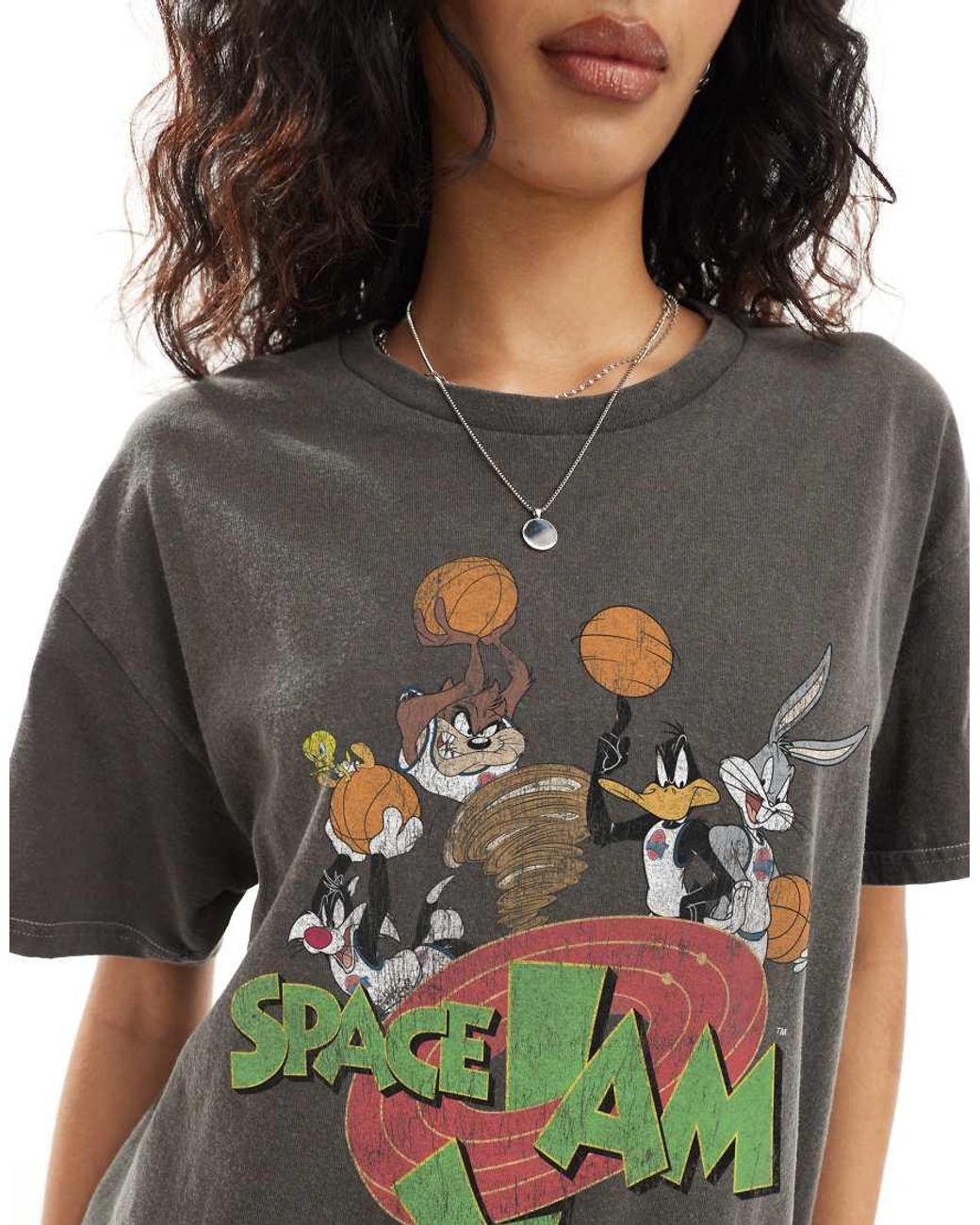PRNT Gray Space Jam Relaxed T-Shirt