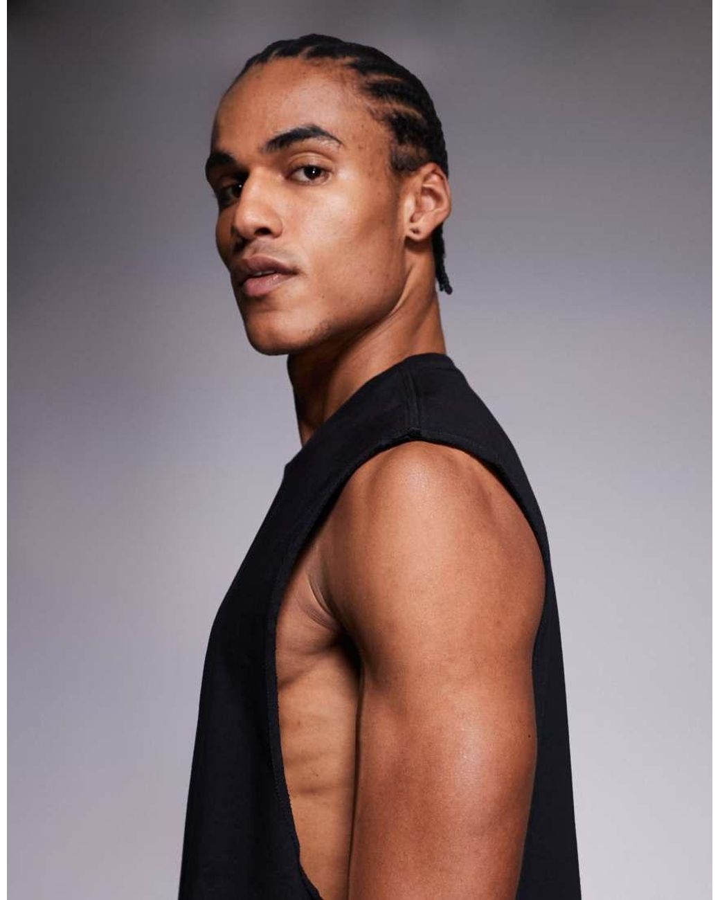 Nike Gray Athletic Club Chest Logo Tank Top for men