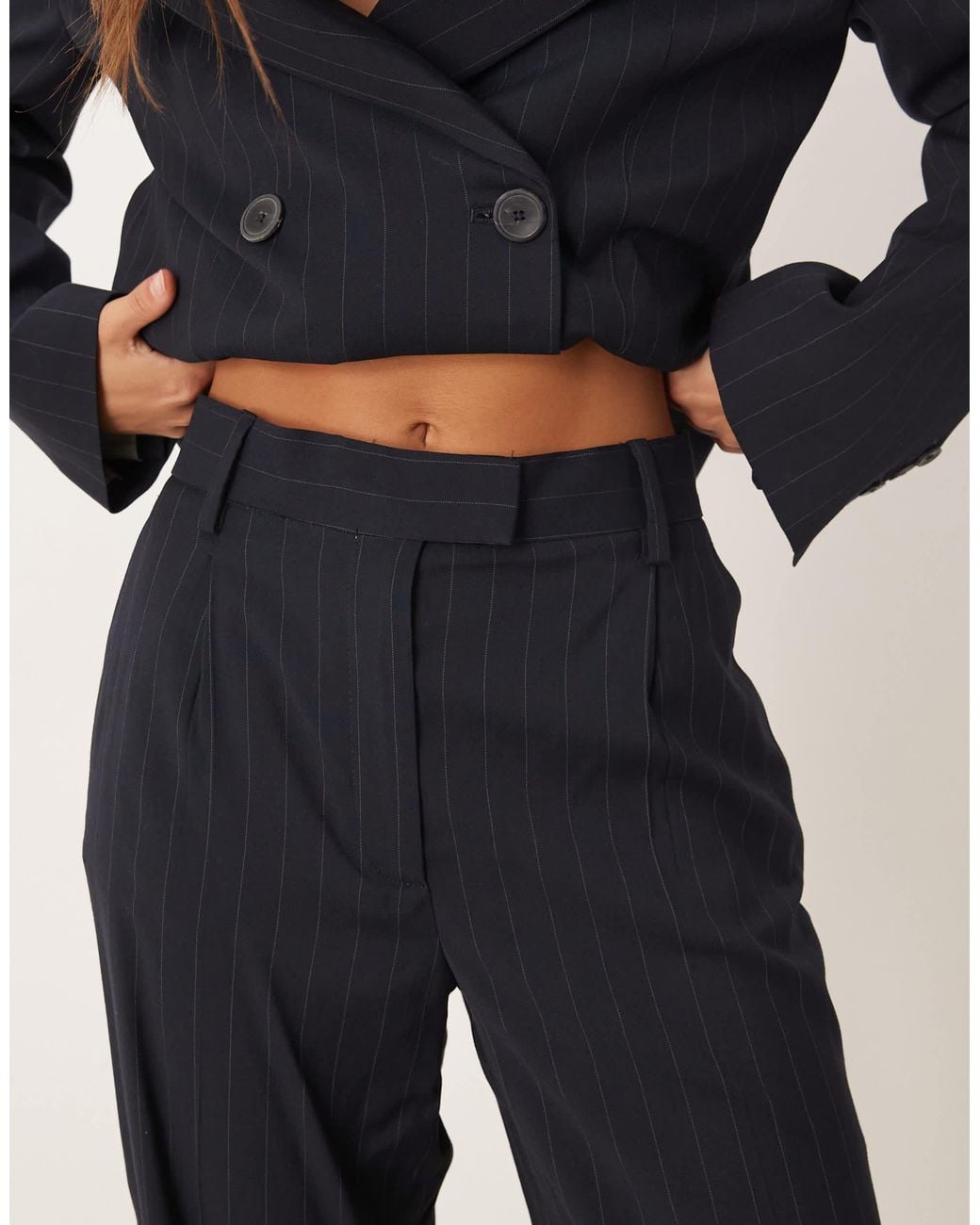 Mango Blue Varsovia Tailored Flared Pants