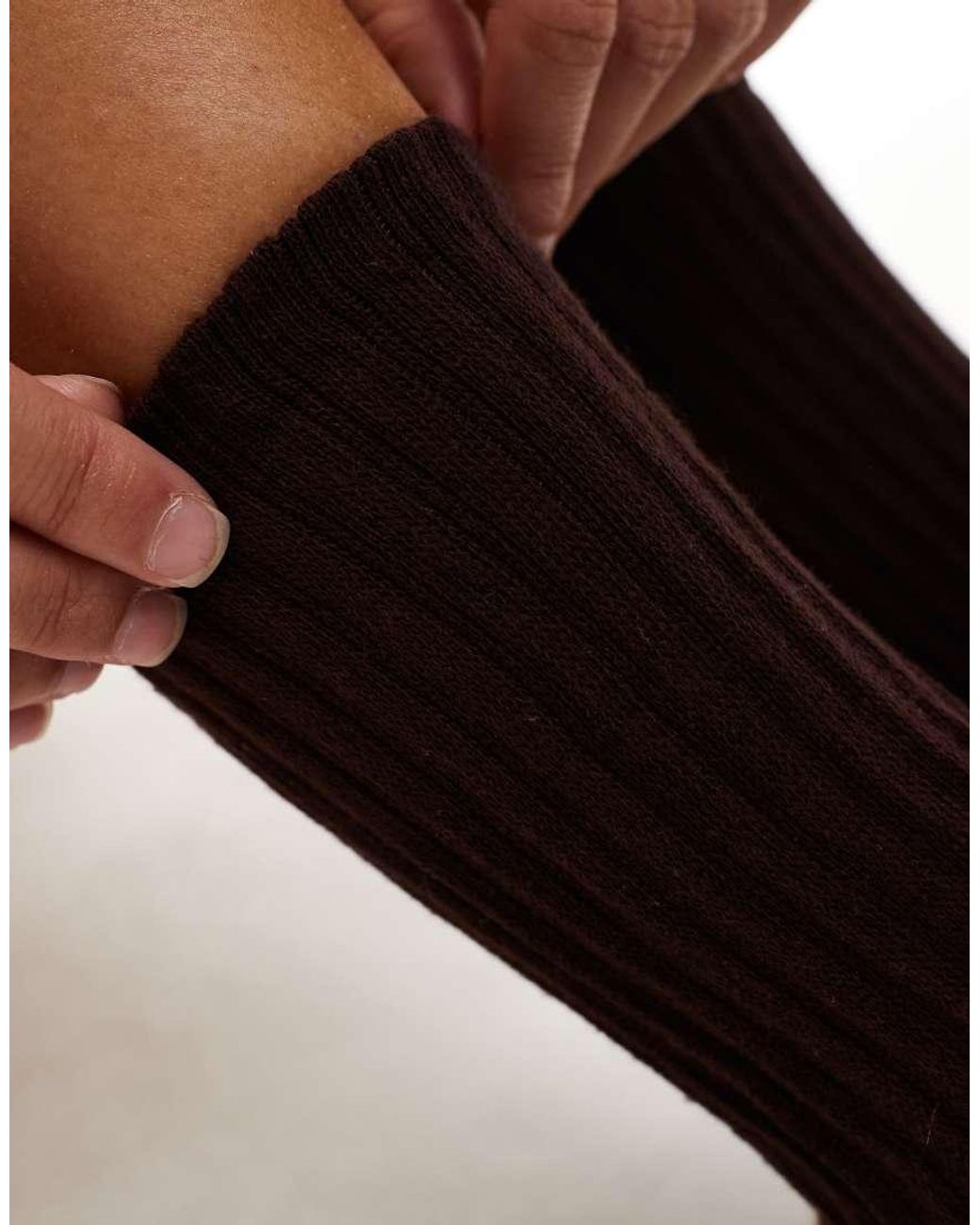 SUI AVA Brown Magda Pointelle Socks