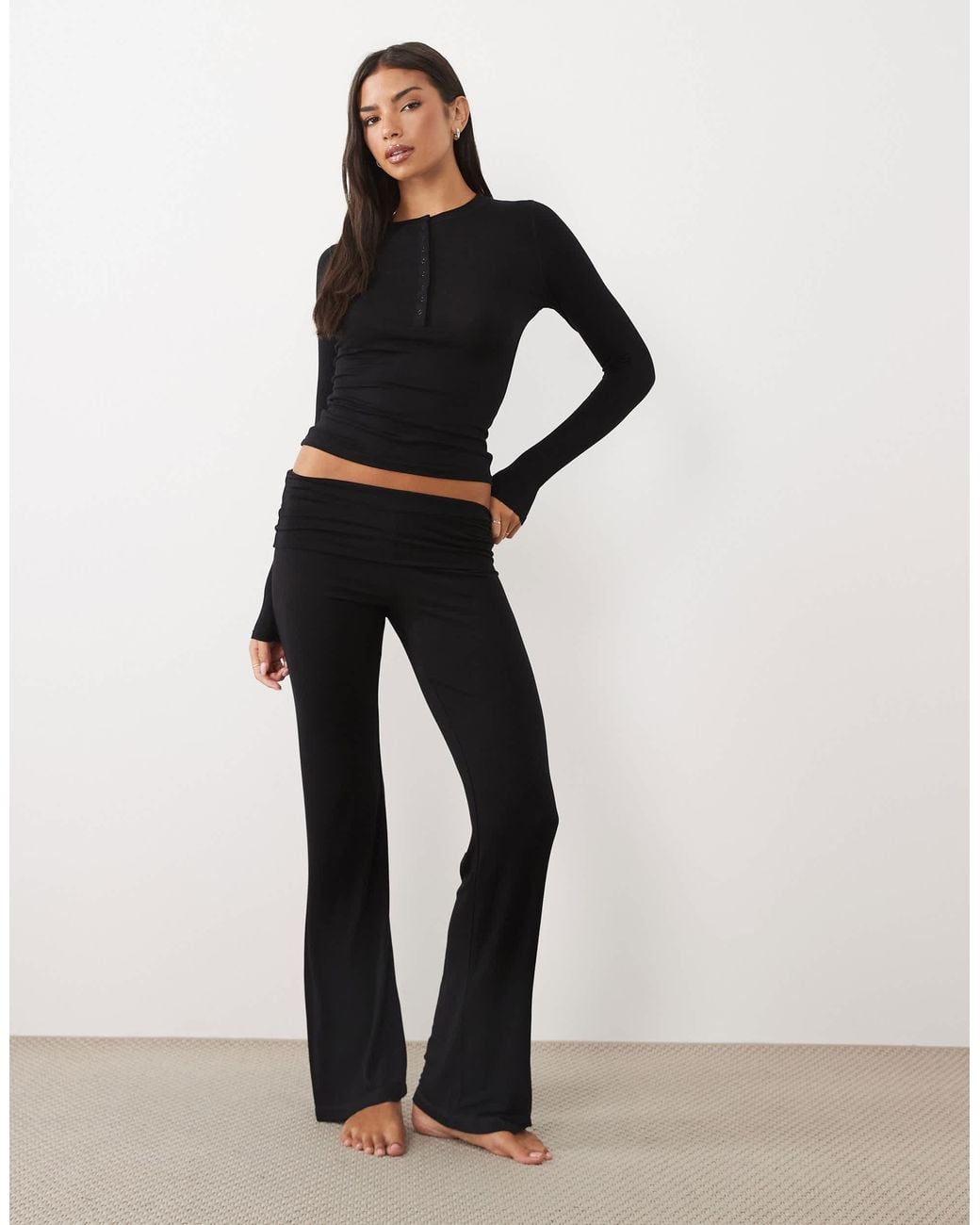 Cotton On Airy Soft Roll Waist Pant in White | Lyst