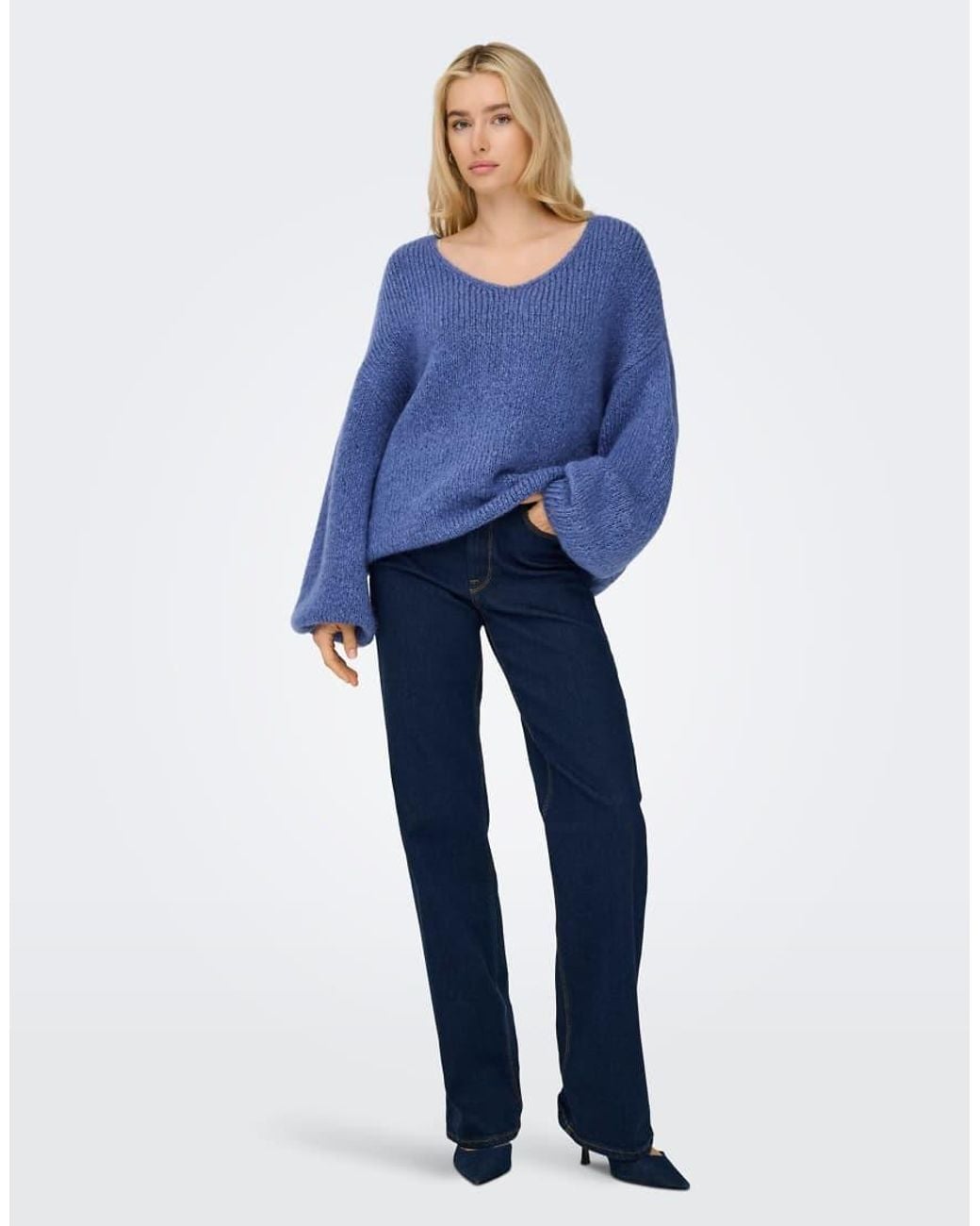 Jdy Blue Knitted Pullover