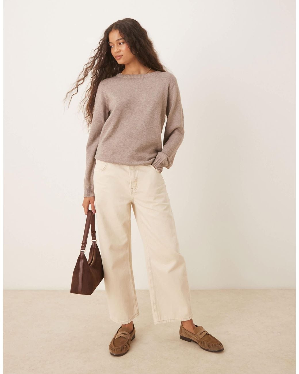 Vila Brown – strickpullover