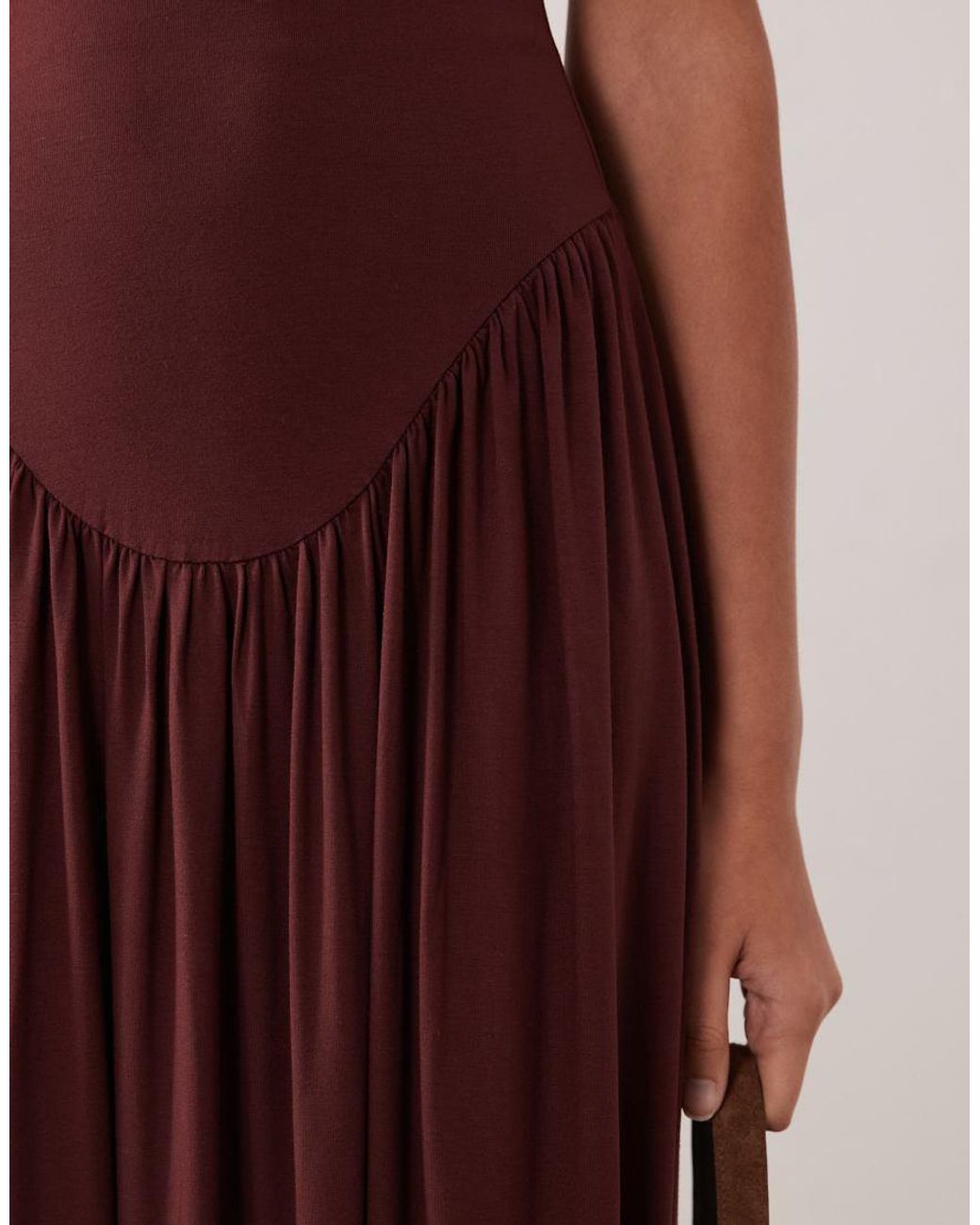 ASOS Red Drop Waist Halter Neck Sundress