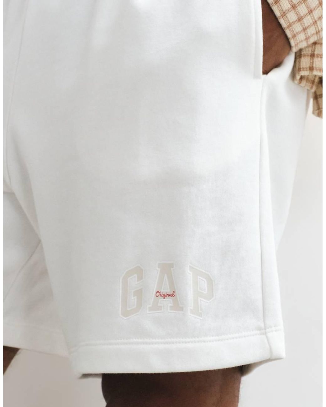Gap White Logo Tie Waist Sweat Shorts Co-Ord for men