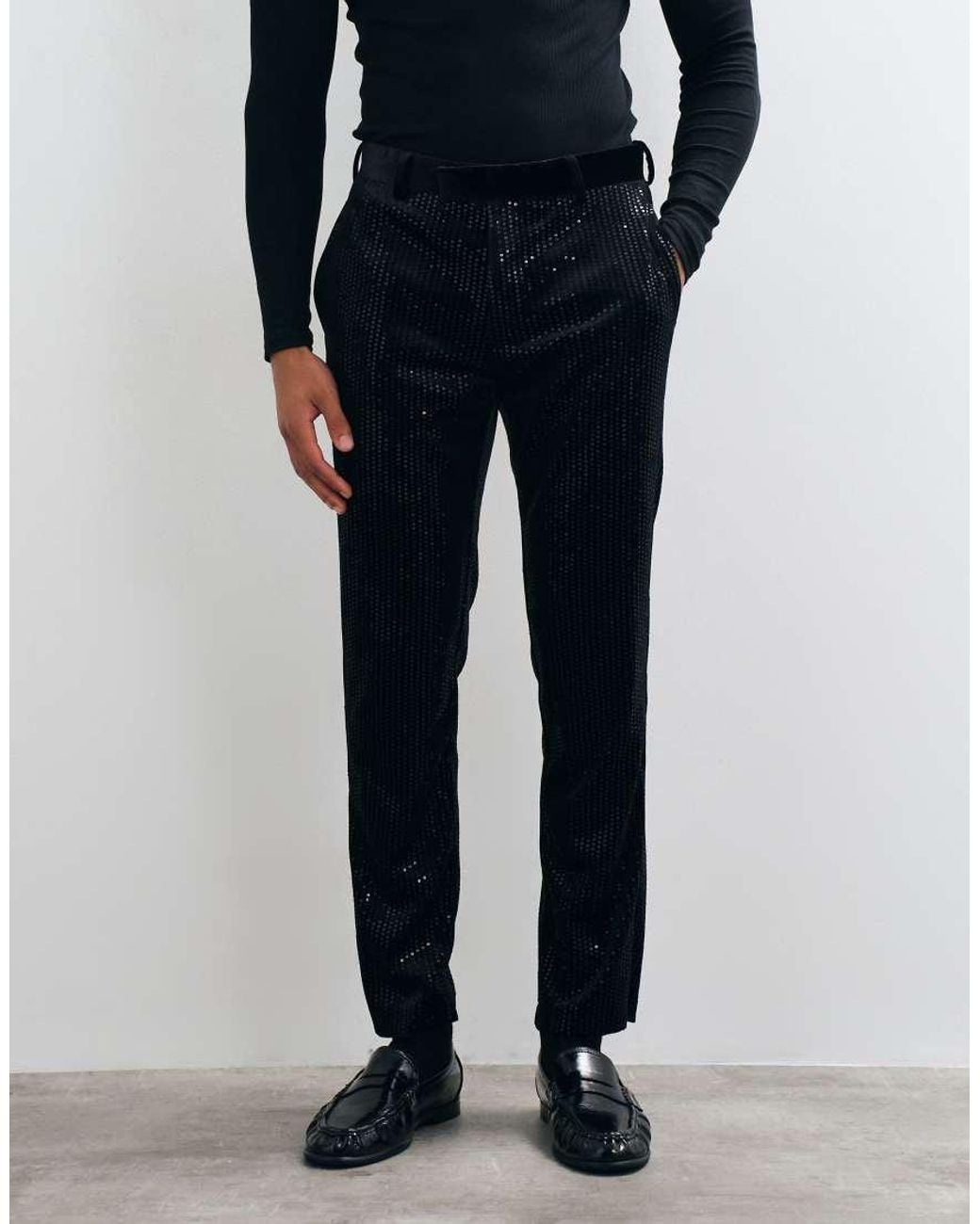 ASOS Blue Slim Suit Trouser for men