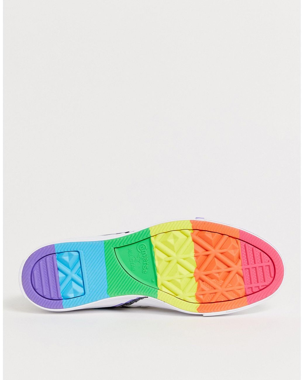 Converse Pride Chuck Taylor Hi All Star And Rainbow Lightning Bolt Trainers  in White | Lyst