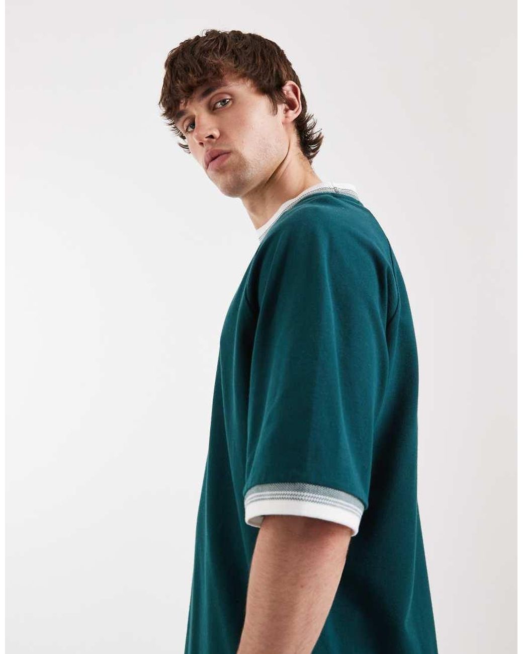 ASOS Green Heavyweight Oversized T-shirt for men