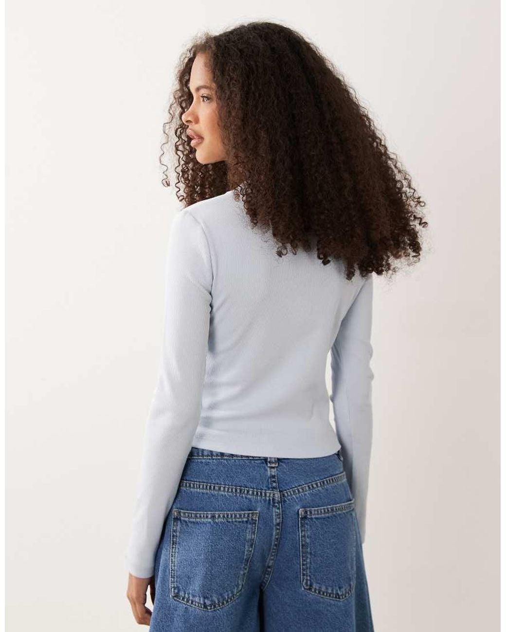 Calvin Klein Blue Monologo Long Sleeve Top