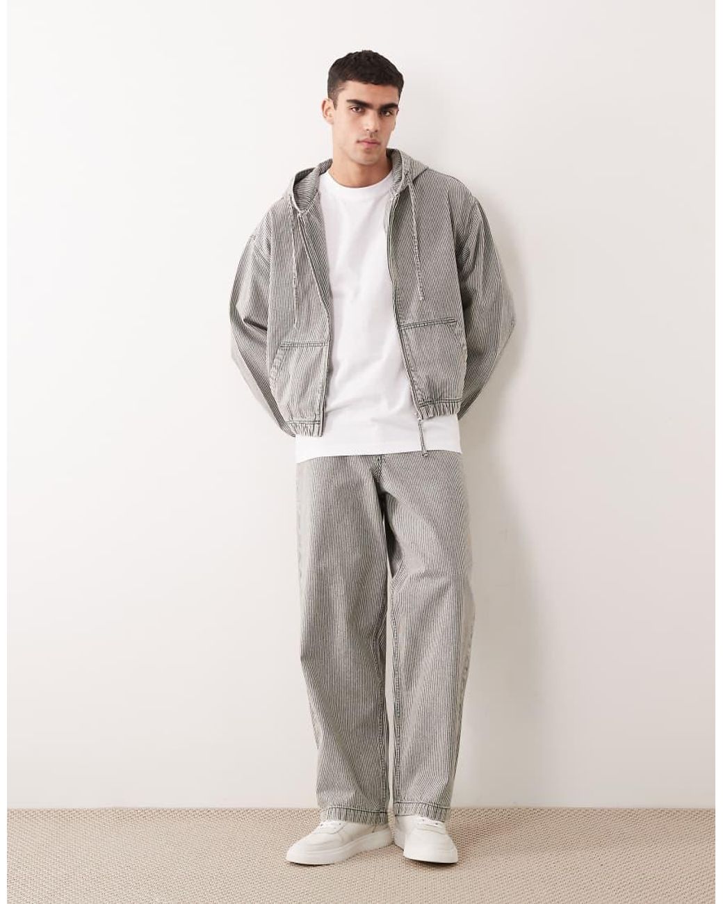 ASOS Gray Co-ord Hooded Jacket for men