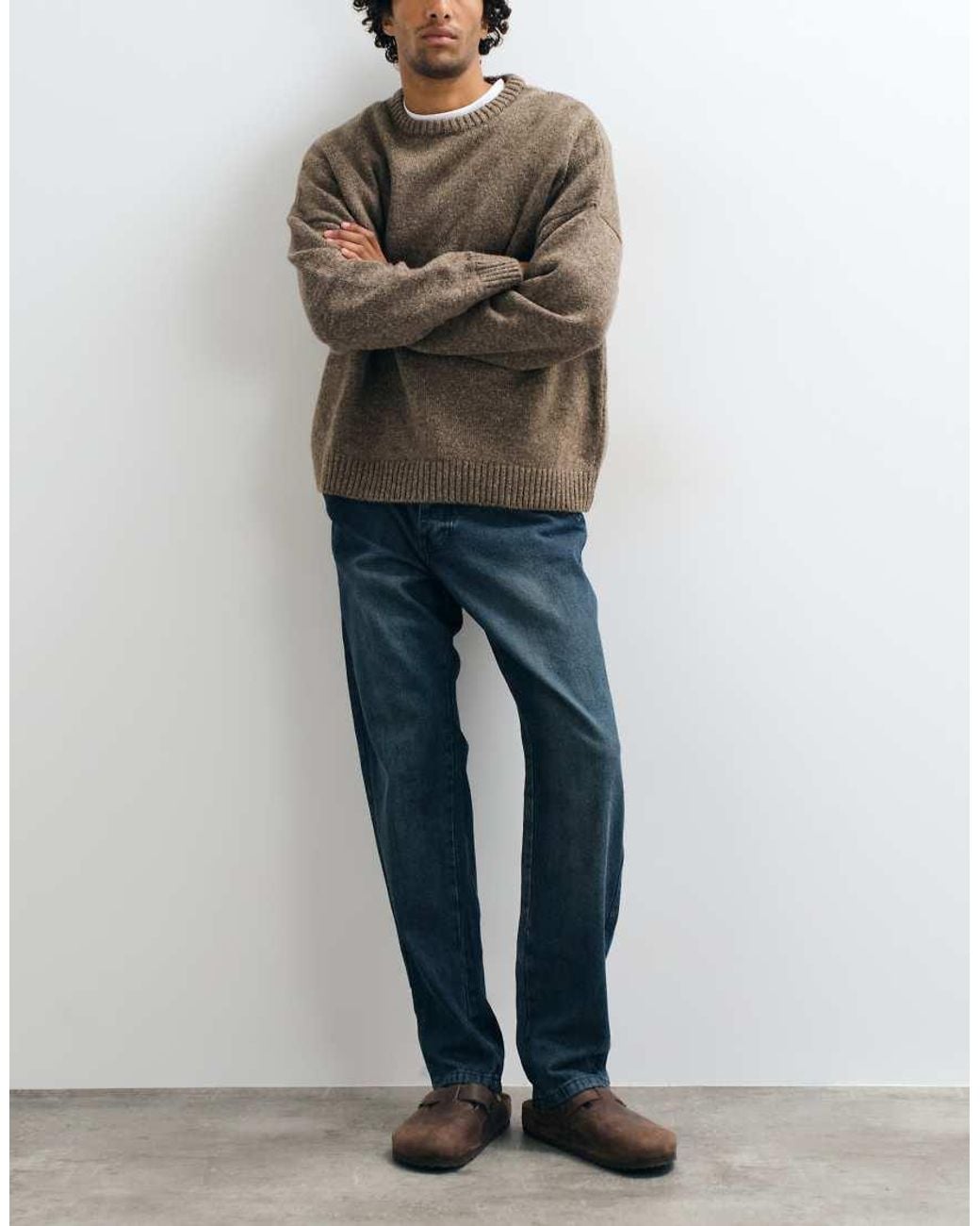 Brave Soul Blue Wide Leg Jeans With Carpenter Pocket for men
