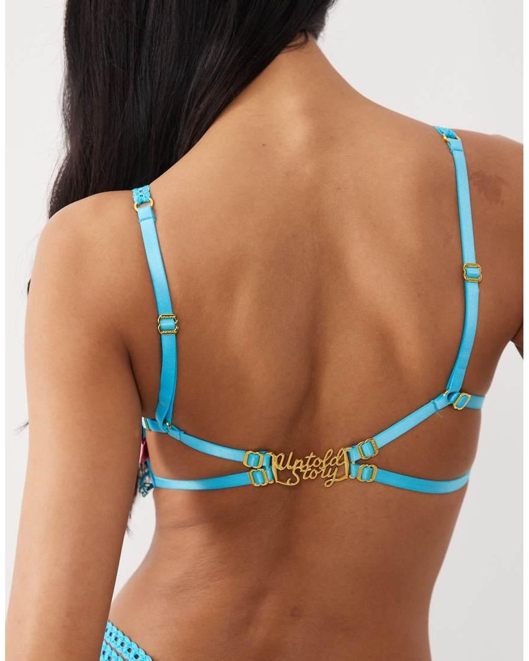 Untold Story Blue Too Pretty To Chase Underwired Balcony Bra