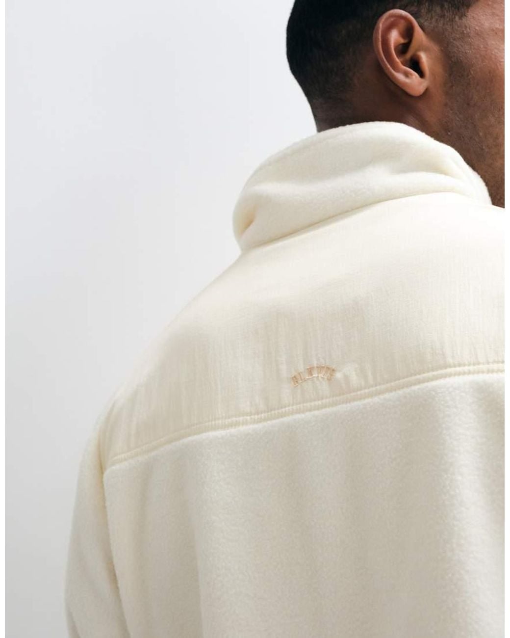 BLKVIS White Logo Zip Through Fleece Jakcet for men