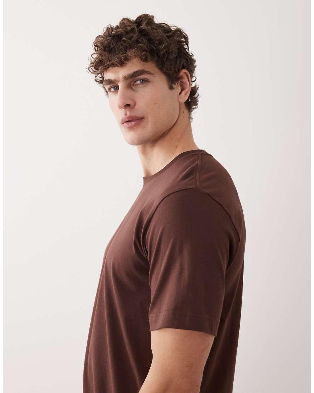 ARKET Brown Midweight Jersey T-shirt for men