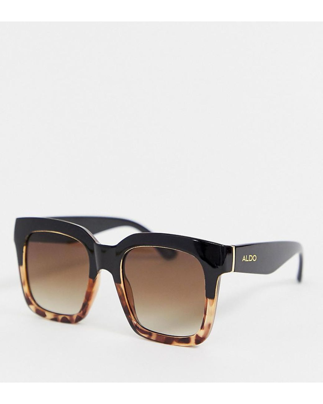 ALDO Tortoiseshell Oversized Sunglasses in Brown | Lyst