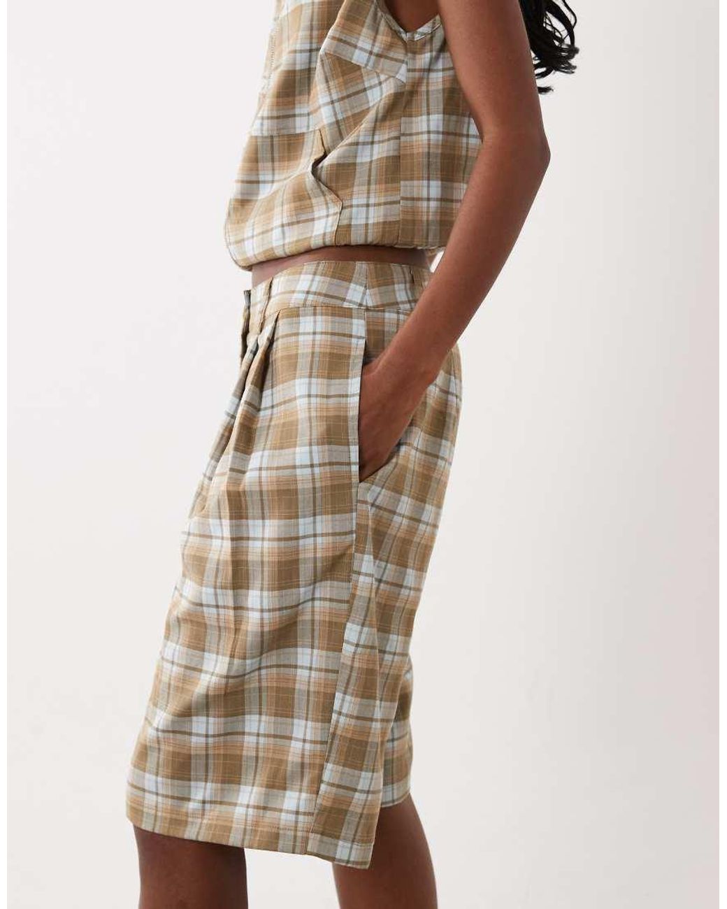 Motel Natural Ashara Check Shorts