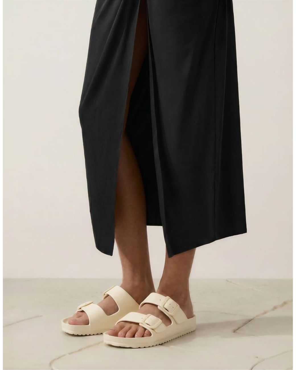 Oysho White Beachwear Buckle Sandal