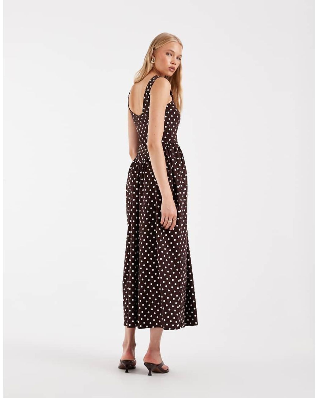 ASOS Multicolor Polka Dot Midi Dress