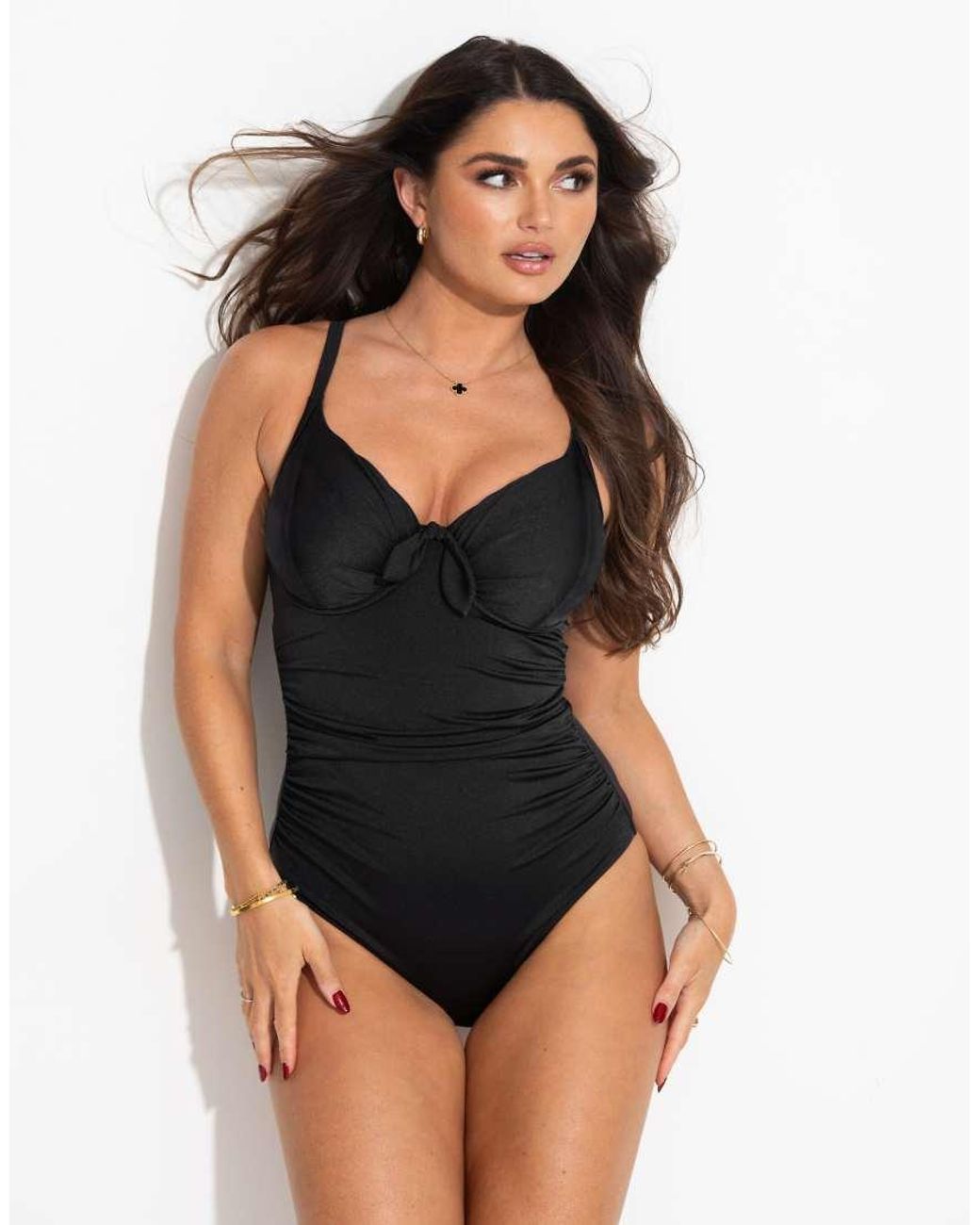 Pour Moi Black St Kitts Underwired Non Padded Swimsuit