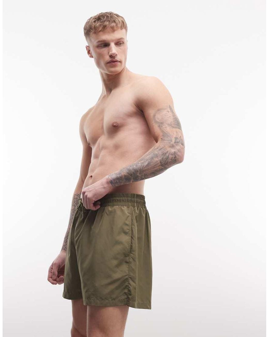 Collusion Green Swim Shorts for men