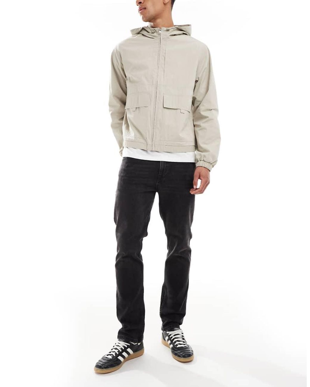 Jack & Jones White Clark Straight Jeans for men