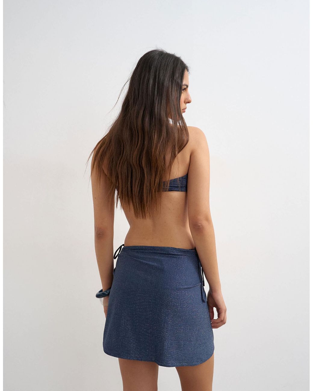 TOPSHOP White Glitter Sarong