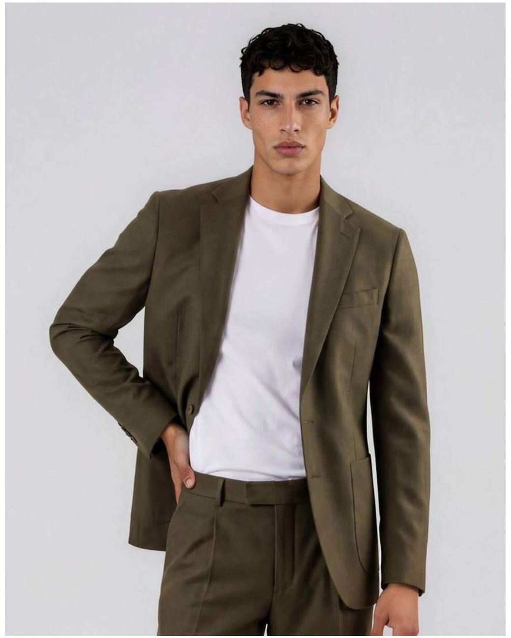 Harry Brown Green Arthur Flannel Blazer for men