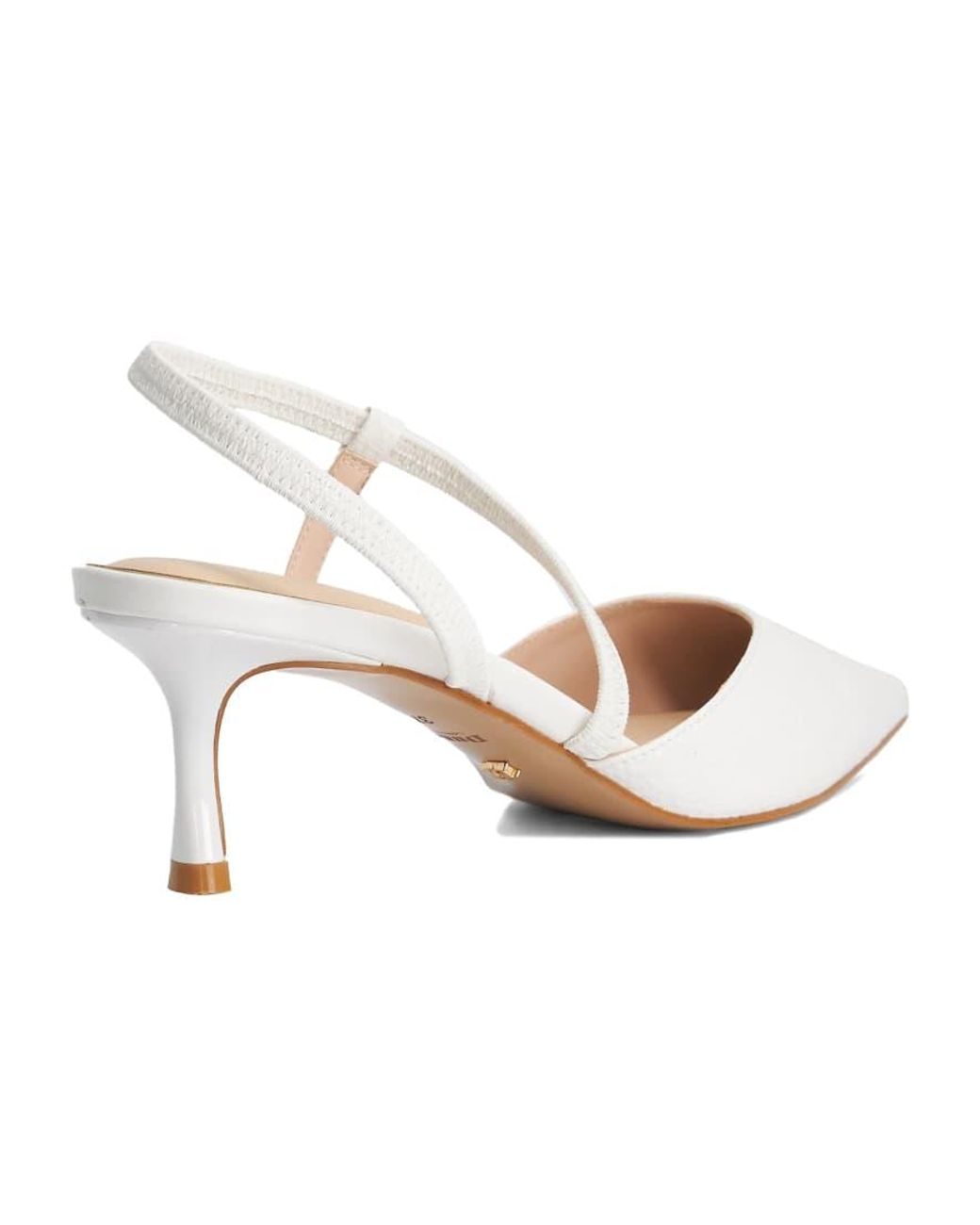 Dune White Charming Court Shoes