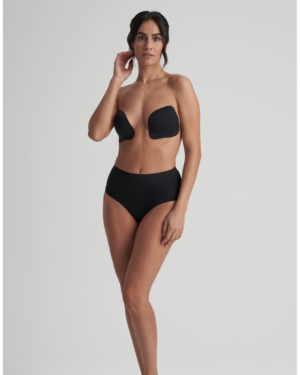 Bye Bra Black Push Up Reusable Stick On Cups