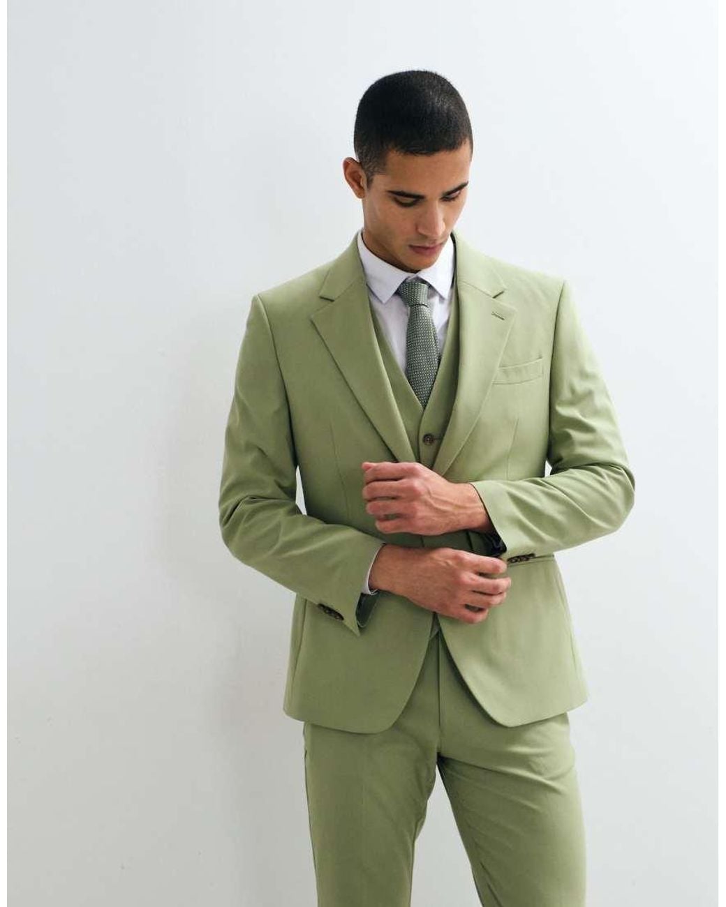 ASOS Green Slim Suit Blazer for men
