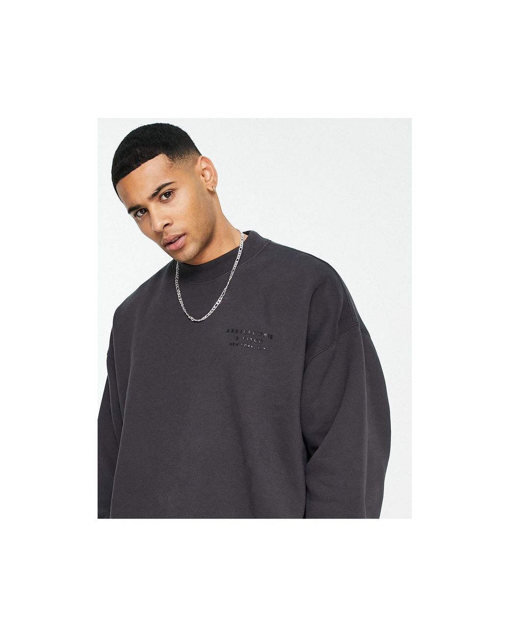 abercrombie oversized crew sweatshirt