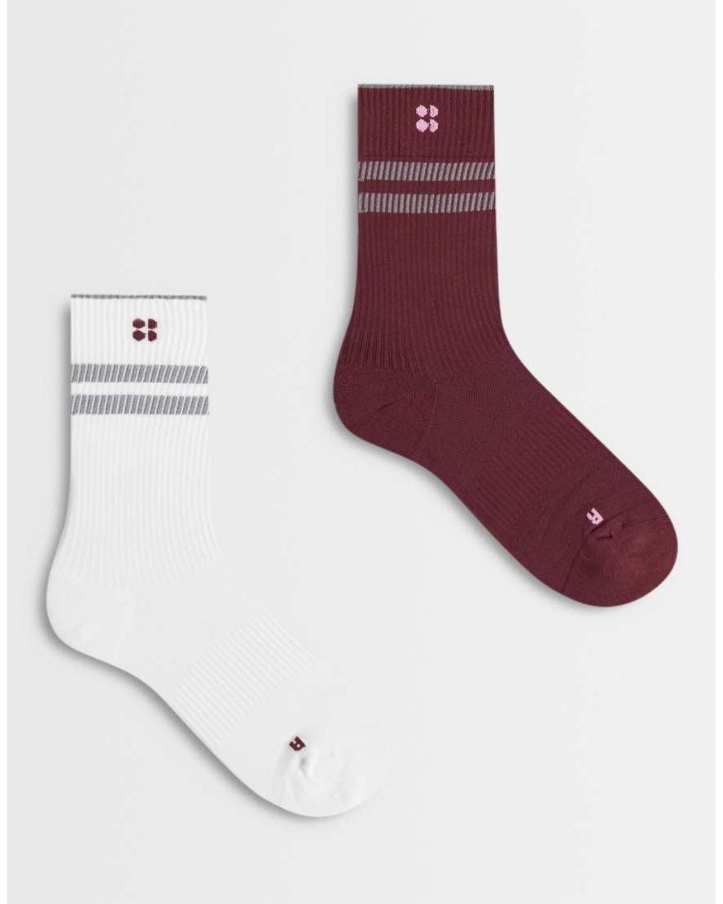 Sweaty Betty Red 2 Pack Reflective Running Socks