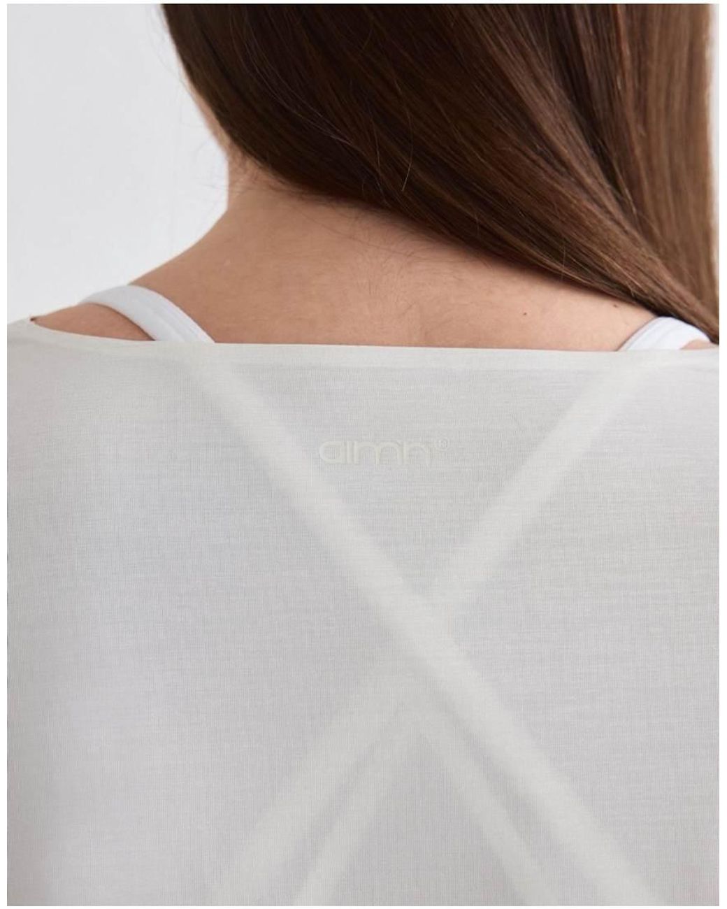 Aim'n White Off Luminous Draped Long Sleeve