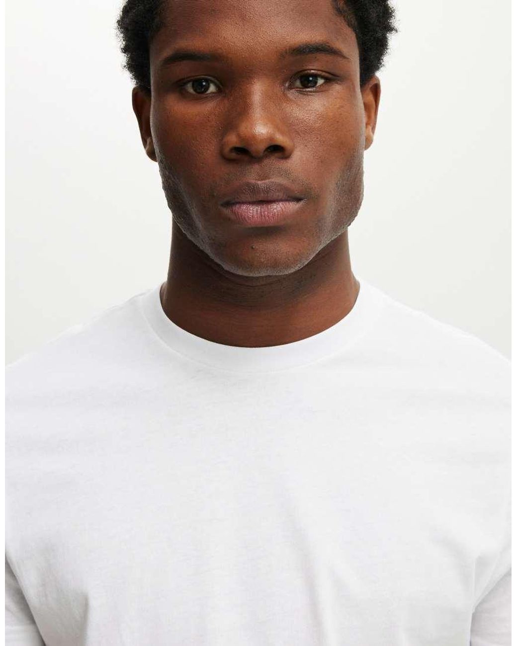 Cotton On White Fitted T-Shirt for men
