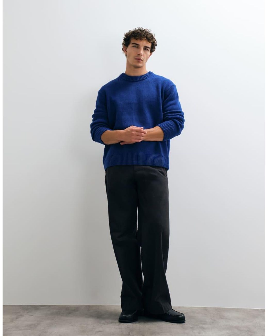 ARKET Blue Wool Blend Oversized Jumper for men