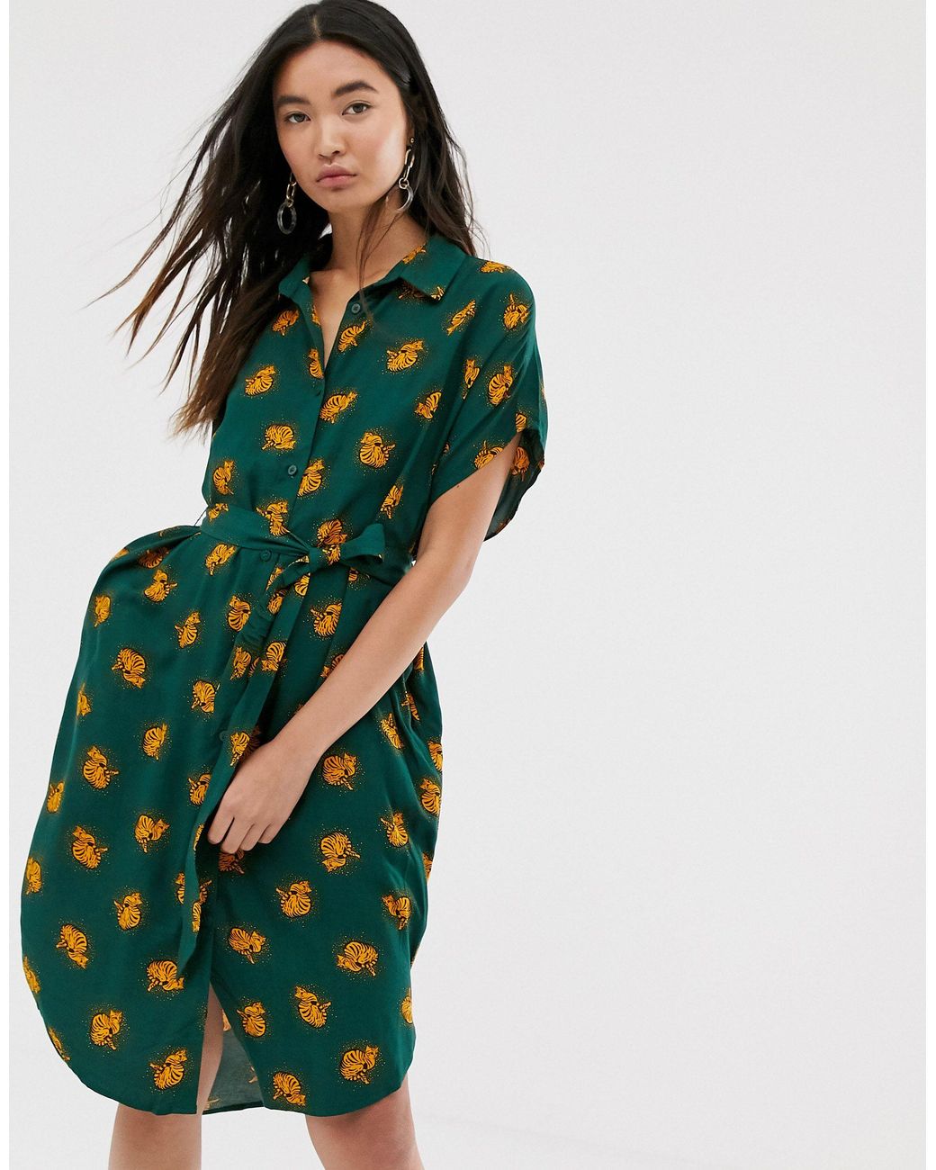 Robe chemise monki sale