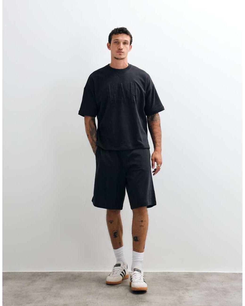 Gap Blue Chest Logo Baggy T-Shirt Co-Ord for men