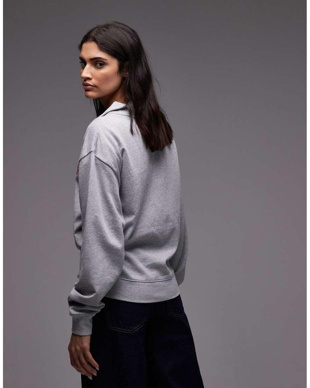Tommy Hilfiger Gray Crest Lounge Sweatshirt