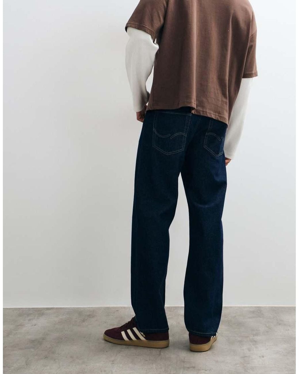 Jack & Jones White Eddie Loose Jeans for men