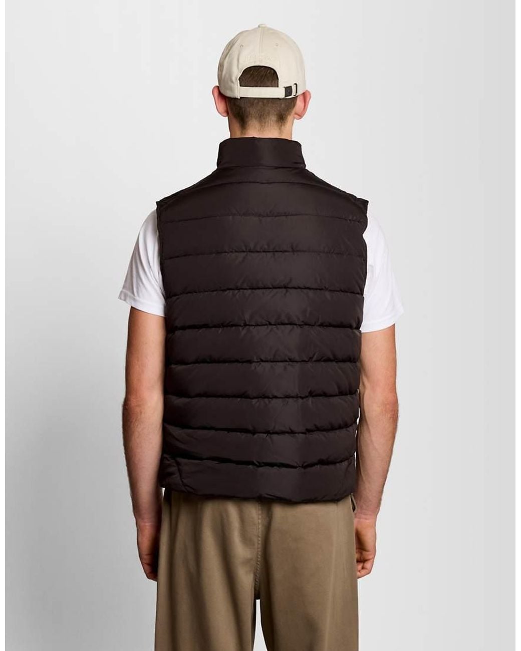 Lyle & Scott Black Quilted Gilet for men